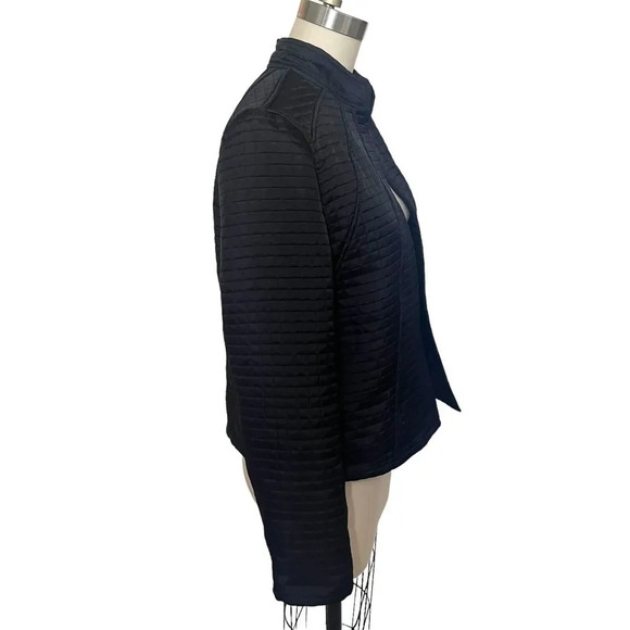 Vintage Harve Benard Quilted Lightweight Jacket Womens Black Size 6 - Picture 2 of 11